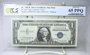 1957B 1hݏؖuX^[m[gv Fr.1621* PCGS 65PPQ m[Rg #2425
