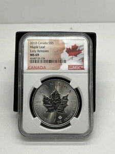 2018 �J�i�_ ���[�v�� ���[�t �V���o�[ 5 �h�� NGC MS69 ���������[�X �J�i�_�������x���B