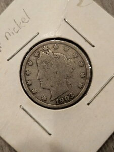 1903年 アメリカ リバティニッケル 5セント銀貨 コレクター向けアンティークレアコイン