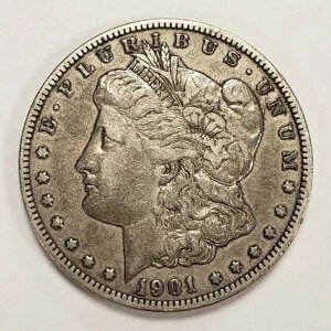 1901-O 1ドルモルガン銀貨 - 魅力的な古色 - XF 優良日付 - SKU-T0279