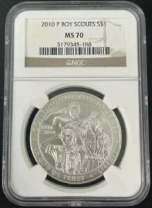 2010-P 1�h�� �{�[�C�X�J�E�g�L�O��� NGC MS70 �u���E�����x��
