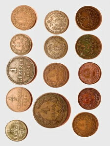 1851年から1897年までのオーストリア硬貨14枚セット(一部銀貨、流通品)。破格のお値段です!