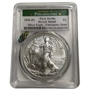 PCGS 2020 P MS69 �V���o�[�C�[�O�� �ً}���s �t�@�[�X�g�X�g���C�N 817902