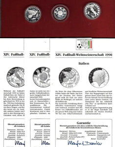 �C�^���A-�T�b�J�[���[���h�J�b�v 1990-2 x 500�A1 x 200 Li-Proof-Silver 835 (25117)-