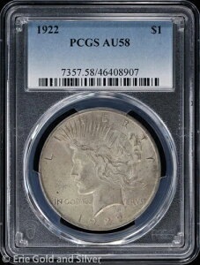1922-P 1ha PCGS AU 58