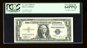 DBR $1 1935-B Vo[ B\ DD ubN Fr. 1611 PCGS 64 PPQ VA D97314539D