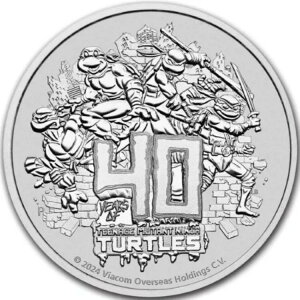 ティーンエイジ・ミュータント・ニンジャ・タートルズ 40周年記念 1オンス シルバーコイン ツバル パース造幣局