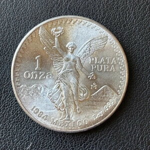 1984 メキシコ 1 オンス シルバー リベルタ ウナ オンザ プラタ プラ 0.999 ファイン