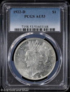 1922-D 1ha PCGS AU 53