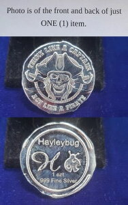 ヘイリーバグミント 船長のように考え、海賊のように行動 1オンス .999 シルバー 24827