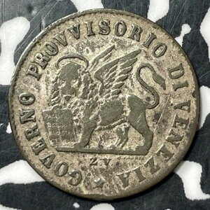 1848-ZV C^A FlcBA 15 Centesimi bg#T2155 Vo[!