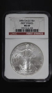2006�N 1�h�� �A�����J���E�V���o�[�E�C�[�O�� �t�@�[�X�g�E�X�g���C�N NGC MS 69 - ���������I G1215