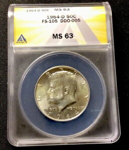 1964N DEPlfB݃n[th FS 105ADDO 005! ANACS MS 63! ENNRC