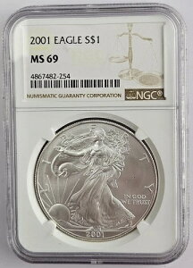 2001N AJ Vo[ C[O 1IX .999  NGC MS 69