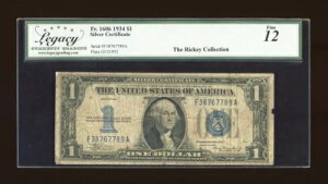 DBR 1934 $1 Vo[ t@j[obN Fr. 1606 FA ubN KV[ 12 VA F38767789A