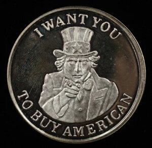 ���B���e�[�W �A���N�� �T���uI Want You To Buy American�v .999 1�I���X �V���o�[ �A�[�g ���E���h (64422)