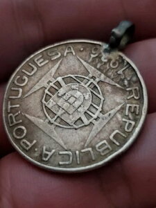 1936 モザンビーク 10 エスクード シルバー コイン ペンダント ジュエリー