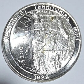 1988年 1オンス .999 シルバー ハイリリーフ ノースウェスト準州造幣局 メダル ラウンド