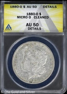 1880-O 1ドルモルガン銀貨 ANACS AU 50 詳細 | Micro O