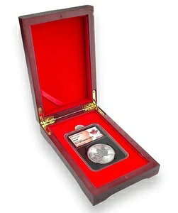 2025年 カナダ 1オンス シルバー メープルリーフ NGC MS69 ブラックコア フラッグラベル 木箱付き