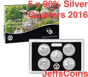 2016�N S America the Beautiful �N�H�[�^�[ 90% �V���o�[ �v���[�t�Z�b�g �č������� 5 AQ + �{�b�N�X COA