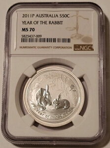 I[XgA 2011N P 1/2IX 50Zg KN MS70 NGC