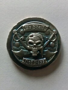 1オンスシルバー、ハンドメイドの高浮き彫り、汝は通らない、Mutiny Metals