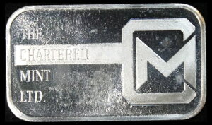 ���B���e�[�W 1�I���X �V���o�[�o�[ - Mocatta Metals - The Chartered Mint Ltd TQRAW3066/RE