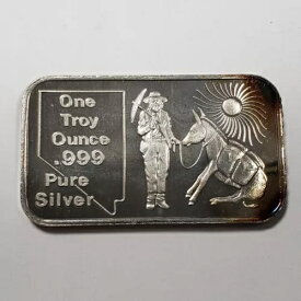 1オンス .999 シルバーバー - ネバダ州シルバーステート - BU - カルリーノシルバー - SKU-U2472