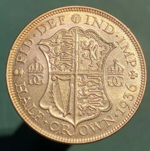 UNC - 英国 - ハーフクラウン - 1936 - 魅力的な銀貨!
