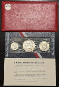1976-S �o�C�Z���e�j�A�� 25�Z���g�A50�Z���g�A1�h�� *40%���* 3���̃R�C���ԕ��� UNC�Z�b�g COA�t��