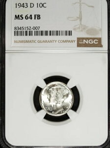1943 D NGC MS 64 FB �}�[�L�����[�V���o�[�_�C�� ���� �Z�b�g�ɍœK ���� 007