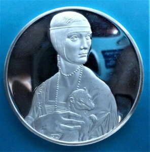 LEONARDO DA VINCI- LA DAMA CON L'ERMELLINO-�V���o�[ ?50,9mm-51,9gr