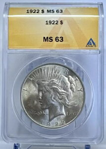 1922N 1h s[X ANACS MS 63 |  UNC