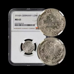 �h�C�c�B1914�N�A1/2�}���N�A��AA - NGC MS63 - ���C�q�T�h���[�E�C�[�O���E�x������