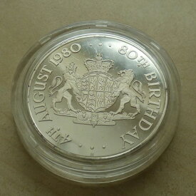 1980年 H QEII 80歳誕生日 エリザベス女王銀メダル ? バーミンガム造幣局
