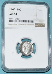 AJ 1964N 10Zg [Yxg Vo[_C NGC MS 64 F̃Be[WRC