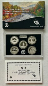 2013年 シルバークォータープルーフセット アメリカ・ザ・ビューティフル 米国造幣局 ボックス/COA OGP