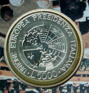 1996 C^A 5000 |h A Presidenza UE Europea UNC tH_[ɓĂ܂
