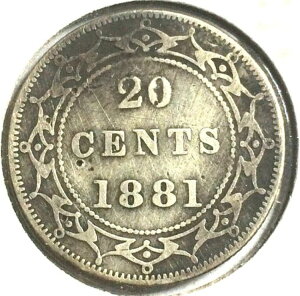 1881�N �j���[�t�@���h�����h�E�J�i�_ 20�Z���g �X�^�[�����O�V���o�[�R�C�� - ���B�N�g���A���� (062)