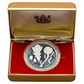 ニュージーランド 1981年 1ドル プルーフ銀貨 - 王室訪問 QEII