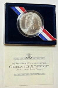 1992�N �z���C�g�n�E�X200���N�L�O �V���o�[ UNC $1 �L�O�R�C�� BOX & COA