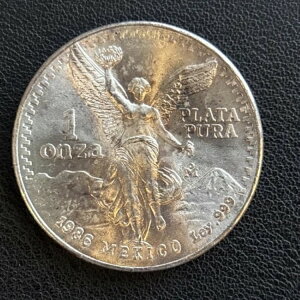 1986 メキシコ 1 オンス シルバー リベルタード ウナ オンザ プラタ プラ 0.999 ファイン