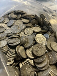 1934年 - 1947年 ワシントン・クォーター硬貨 90%銀貨 10枚セット 異なる初期日付