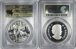 2014N 20h 1IX Vo[ PCGS PR70DCAM IWWJ̎Ǝq̃t@[XgXgCN
