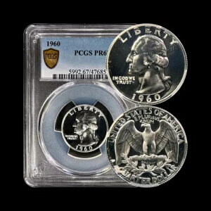 アメリカ合衆国。1960年、25セント、銀貨 - PCGS PR67 - ワシントン・クォーター、フィラデルフィア