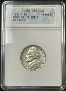 1943�N P �W�F�t�@�[�\�� �j�b�P�� �G���[ DDO FS-106 �_�C 6 ANACS �\�[�v�{�b�N�X AU50 �ڍ� JP115