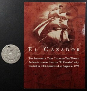 エル・カサドール難破船から発見された1769年モ 1 レアル メキシコ銀貨!