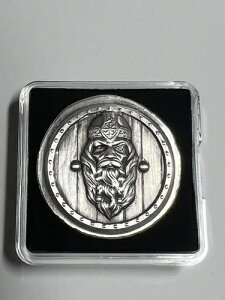 1.15オンス ファインシルバー、ハンドメイドハイレリーフ、バイキングキング、Mutiny Metals - 希少