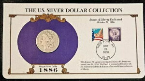 1886年 O・モルガン銀貨米国郵便記念切手セット 希少な3/33セント切手